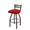 Holland Bar Stool Co 30" Low Back Swivel Bar Stool, Bronze Finish, Canter Red Seat 41130BZ011 - alternate 1